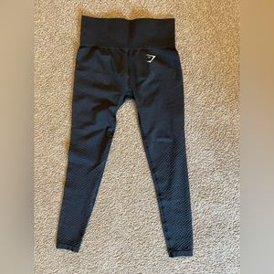 Gymshark Vital Seamless Leggings - Black Marl. Size Small.